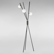 Світильник підлоговий Торшер DL-18762/3F чорний, плафон шар білий