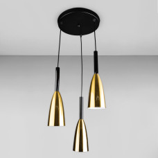 Люстра підвісна Лофт Light House DL-18767/3 чорна, плафон бронза