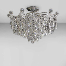 Люстра кришталева стельова Light House SH-18784/6 CR 600*600*430 E14 хром