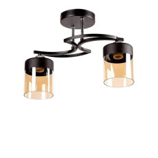 Стельова люстра Light House SZ-17014/2 BK+CH чорний + хром