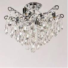 Люстра кришталева стельова Light House SH-17017/8 CR 535*535*440 E27 хром