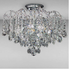 Люстра кришталева стельова Light House SH-17019/5 CR хром