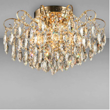 Люстра кришталева стельова Light House SR-17038/6+6 FG D640*H450 E27+LED золото
