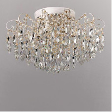 Люстра кришталева стельова Light House SR-17038/6+6 WG D640*H450 E27+LED біла