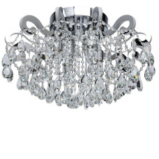 Люстра кришталева стельова Light House SR-17036/4+12 CR хром