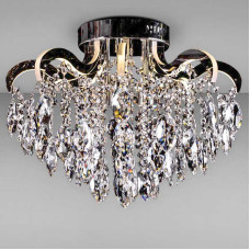 Люстра кришталева стельова Light House SR-17037/4+12 CR D650*H400 E27+LED хром