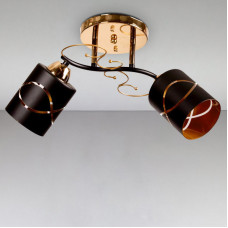 Стельова люстра Light House SH-18172/2 FG+BK 460*200*240 золото плафон чорний 