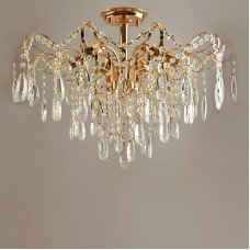 Люстра кришталева стельова Light House SH-18176/6 FG 680*680*500 золото