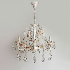 Люстра підвісна класична свічки Light House SH-18181/6 WG 540*540*550 біла із золотом