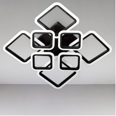 Стельова люстра LED з димером Light House SL-18183/4+4 BK 192W DIMMER 3000-6000 H140*L600*W610 чорна