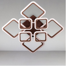 Стельова люстра LED з димером Light House SL-18183/4+4 COFFE 192W DIMMER 3000-6000 H140*L600*W610 кавовий