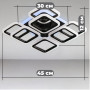 Зображення Люстра стельова LED з диммером та RGB з підсвічуванням Light House SL-18185/4+4C BK+RGB 144W DIMMER 3000-6000 H120*L450*W450 чорна ИМ Light-Deco 1 