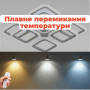 Зображення Люстра стельова LED з диммером та RGB з підсвічуванням Light House SL-18185/4+4C BK+RGB 144W DIMMER 3000-6000 H120*L450*W450 чорна ИМ Light-Deco 3 