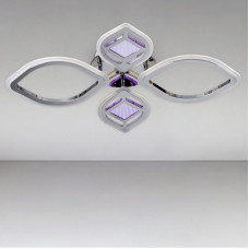 Стельова люстра LED Light House SC-18194/2+2 CR 76W 2.4G 3D 700*560*90 хром