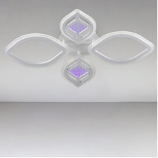 Стельова люстра LED Light House SC-18194/2+2 WH 76W 2.4G 3D 700*560*90 біла