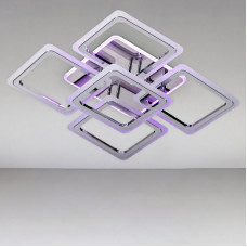 Стельова люстра LED з RGB підсвічуванням Light House SC-18196/4+1C CR+PK/MIX/BL 150W+10W 2.4G 610*610*120 хром