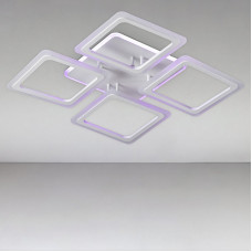 Стельова люстра LED з RGB підсвічуванням Light House SC-18196/4C WH+PK/MIX/BL 120W+10W 2.4G 630*630*80 біла