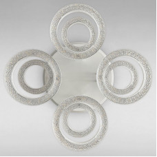 Стельова люстра LED з підсвічуванням Light House SC-18199B/4+4C WH+PK/BU/PL 224W+28W 2.4G Ф710-140 біла