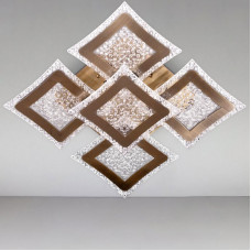 Стельова люстра LED з димером Light House SL-18198/5 AB 230W DIMMER 3000-6000 L500*W500*H120 бронза