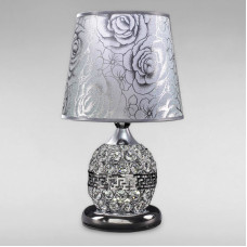 Настільна лампа з абажуром Light House SG-18207/1T CH+ZZ+SHADE H350*D200 чорний хром