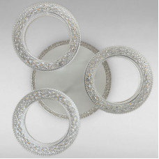 Стельова люстра LED з підсвічуванням Light House SC-18197/3C WH+PK/BU/PL 60W+16W 2.4G Ф430*93 біла