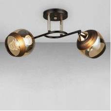 Люстра потолочная Light House SC-18216/2 BK+FG 37*26*21 черный + золото