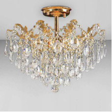 Люстра кришталева стельова Light House SH-18221/6 FG 590*590*500 E14 золото