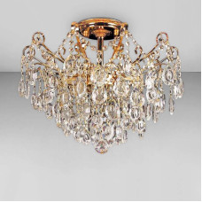 Люстра кришталева стельова Light House SH-18222/5 FG 480*480*400 E14 золото