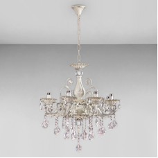 Люстра підвісна свічки Light House SH-18210/8C CRL D650*H1100 біла