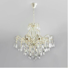 Люстра підвісна кришталева Light House SH-18228/6 LWG 680*680*500 біла