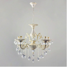 Люстра підвісна свічки Light House SH-18232/6 LWG 600*600*1200 E14 білий із золотом