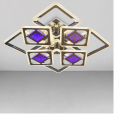 Стельова люстра LED з підсвіткою Light House SC-18238/4+4A CR 216W 2.4G 3D 580*580*120 хром