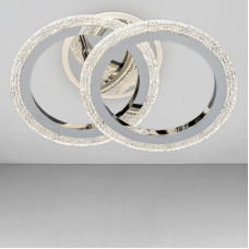 Люстра стельова LED без пульта Light House SC-18239A/2C CR 3000-6500K 48W+14W 570*270*90 хром