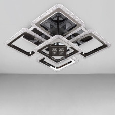 Стельова люстра LED з підсвічуванням Light House SC-18242/4+1C BP+PK/MIX/BL 110W+26W 2.4G 430*430*120 чорний хром
