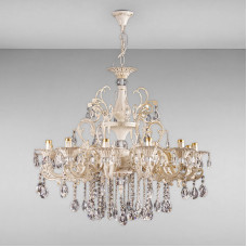 Люстра підвісна свічки Light House SH-17042/10L YL 760*760*1200 білий із золотом