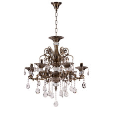 Люстра підвісна свічки Light House SH-17042/6A AB D600*H1100 бронза