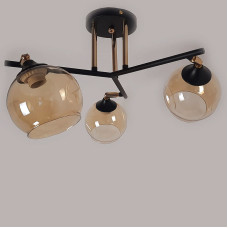 Люстра потолочная Light House NM-17046/3 FGD+BK черный + золото