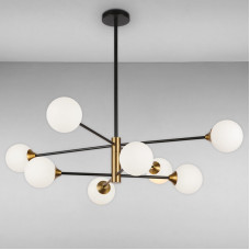 Люстра молекула підвісна Light House LS-17078-8 BK+WH чорна