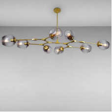 Люстра молекула підвісна Light House LS-17085-8 GD+BK золото