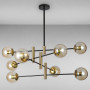 Изображение Люстра молекула подвесная Light House LS-17093-8 BK+BR чернаяИМ Light-Deco