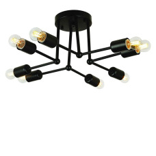 Стельова люстра павук Light House LS-17116-8 BK чорний 