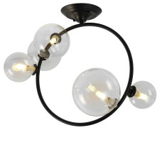 Стельова люстра Light House LS-17132-5 BK+CL чорний