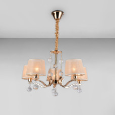 Люстра підвісна з абажуром Light House SRS-18495/5 золото