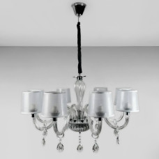 Люстра підвісна з абажуром Light House SRS-18497/8 хром