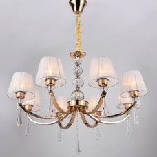 Люстра підвісна з абажуром Light House SRS-18499/8 золото