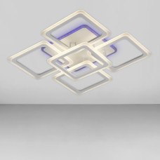 Люстра стельова світлодіодна з RGB підсвічуванням Light House SC-18194/4+1C WH/RGB 150W+10W 2.4G 610*610*120, колір білий