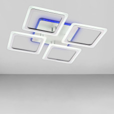 Люстра стельова світлодіодна з RGB підсвічуванням Light House SC-18194/4C WH/RGB 120W+10W 2.4G 630*630*80, колір білий