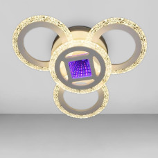 Люстра стельова світлодіодна Light House SC-18514/3+1C WH 78W 2.4G D462*120, колір білий