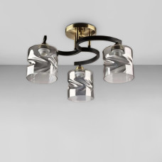 Стельова люстра Light House SH-18223/3 AB+BK 450*150*280 E27 бронза + чорний