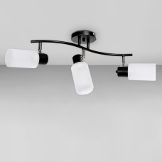 Люстра стельова Light House SH-18516/3 BK+CR чорна + хром, білий плафон